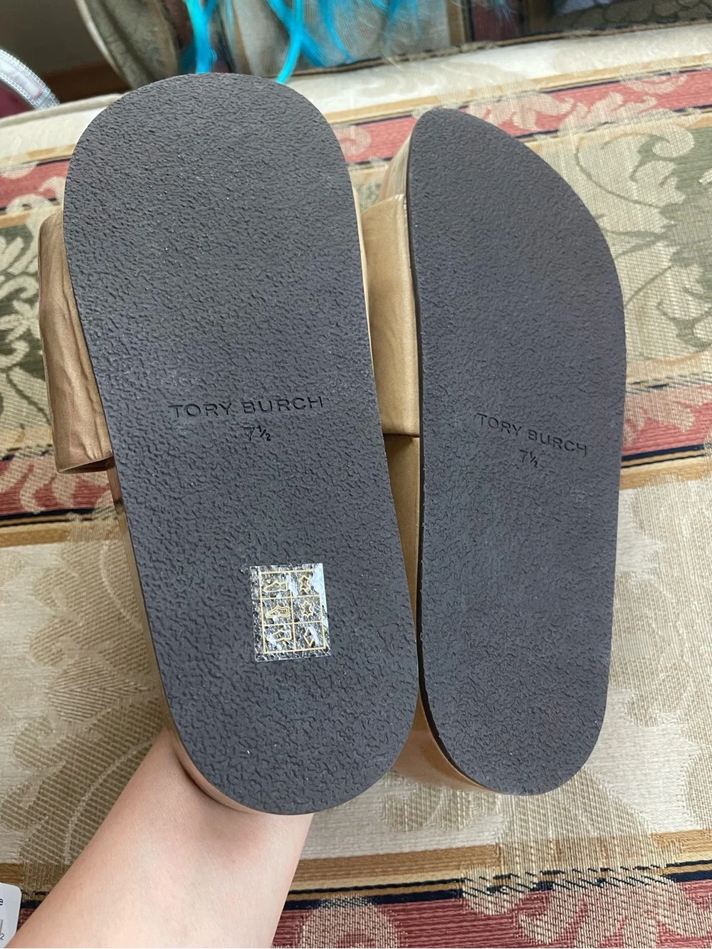 Tory Burch Patos Platform Slide Sandals . Size 7.5 Women N6-22